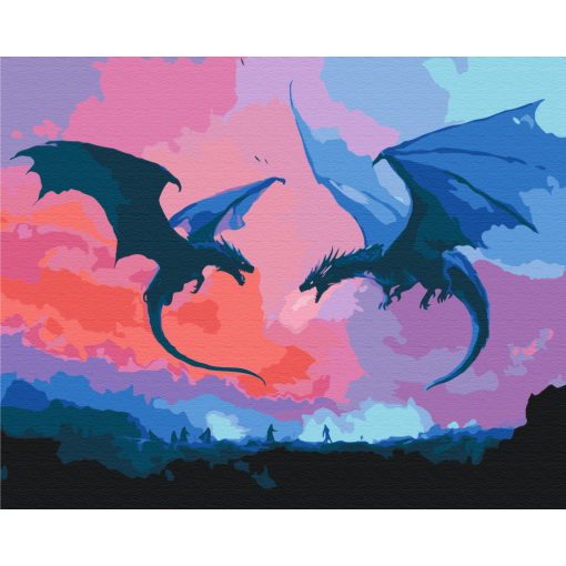 Az ég haragja - Számfestő készlet kereten 40x50