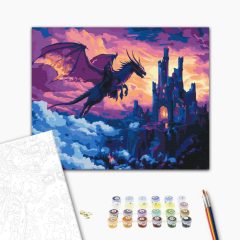   A Sárkányherceg visszatér - Számfestő készlet kereten 40x50