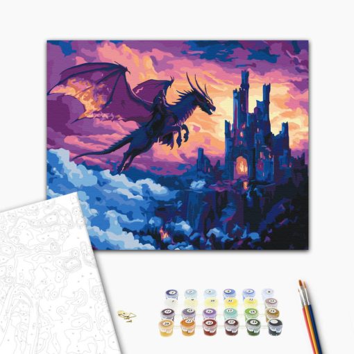 A Sárkányherceg visszatér - Számfestő készlet kereten 40x50
