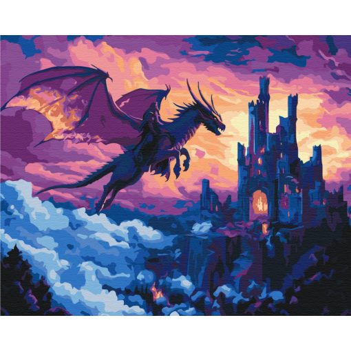 A Sárkányherceg visszatér - Számfestő készlet kereten 40x50