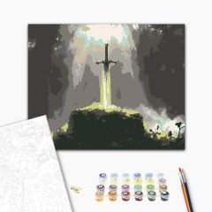 Fénybe zárt legenda - Számfestő készlet kereten 40x50