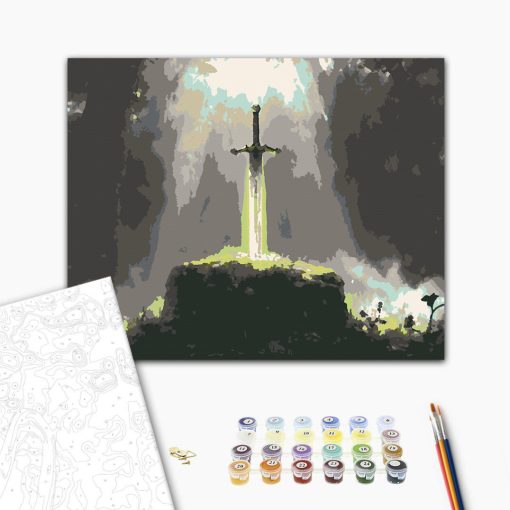 Fénybe zárt legenda - Számfestő készlet kereten 40x50