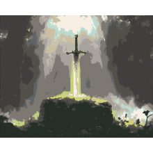 Fénybe zárt legenda - Számfestő készlet kereten 40x50