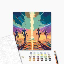 Látogatók - Számfestő készlet kereten 40x40