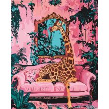 Szófa szafari - Számfestő készlet kereten 40x50