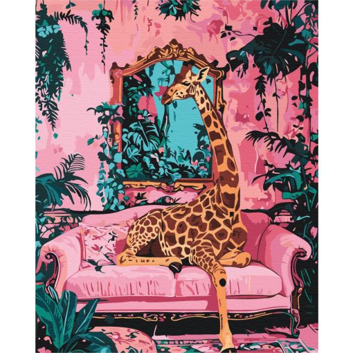 Szófa szafari - Számfestő készlet kereten 40x50