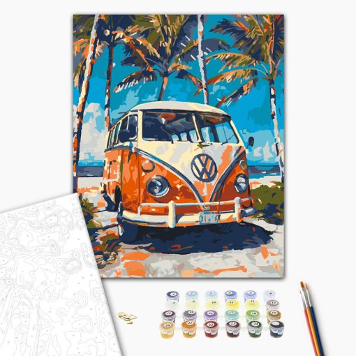 Hippi expressz - Számfestő készlet kereten 40x50