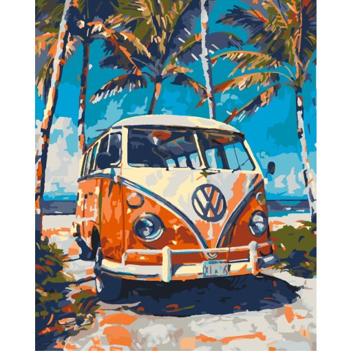 Hippi expressz - Számfestő készlet kereten 40x50