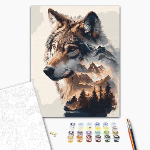 A vadon szelleme - Számfestő készlet kereten 40x50