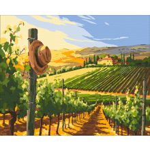 Szőlősorok között - Számfestő készlet kereten 40x50