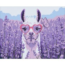 LevenduLáma - Számfestő készlet kereten 40x50