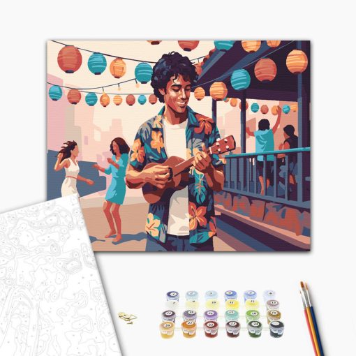 Utcazene - Számfestő készlet kereten 40x50