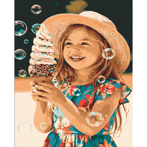 Nyári kacaj - Számfestő készlet kereten 40x50