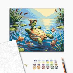 Lazuló teki - Számfestő készlet kereten 40x50