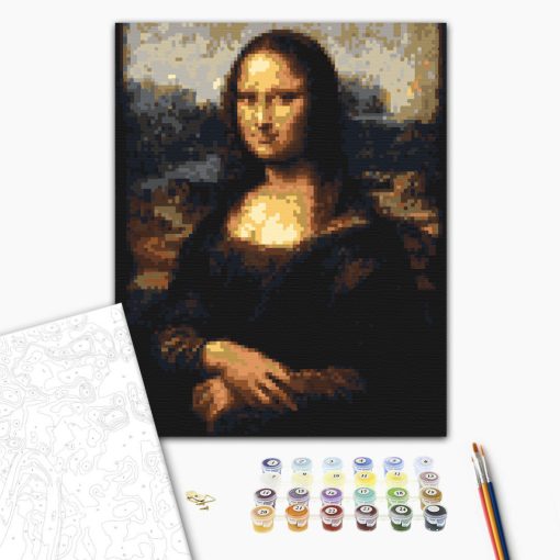 Mona Lisa - Pixelart - Számfestő készlet kereten 40x50