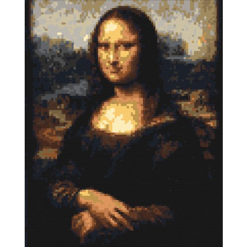 Mona Lisa - Pixelart - Számfestő készlet kereten 40x50