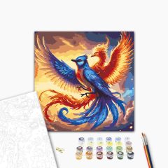 Tűz és jég tánca - Számfestő készlet kereten 40x40