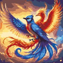 Tűz és jég tánca - Számfestő készlet kereten 40x40