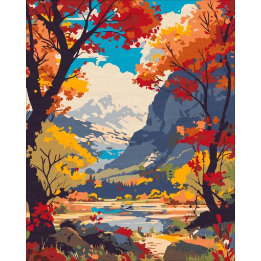 Sokszínű természet - Számfestő készlet kereten 40x50