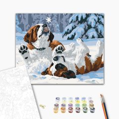 Kutya-hideg móka - Számfestő készlet kereten 40x50