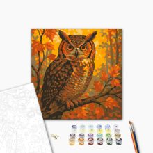 Uhu, itt az ősz! - Számfestő készlet kereten 40x40