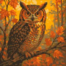 Uhu, itt az ősz! - Számfestő készlet kereten 40x40