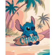 Pihi a pálmafák alatt - Számfestő készlet kereten 40x50