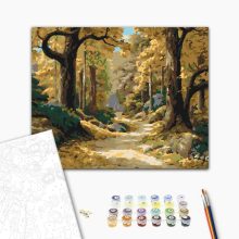 Az erdő meséje - Számfestő készlet kereten 40x50