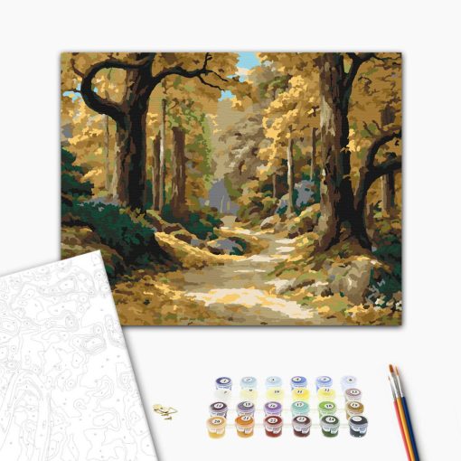 Az erdő meséje - Számfestő készlet kereten 40x50