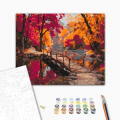 A nyugalom hídja - Számfestő készlet kereten 40x50