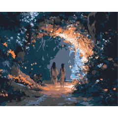 A fák titka - Számfestő készlet kereten 40x50