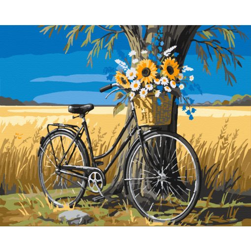 Pihenő a mezőn - Számfestő készlet kereten 40x50