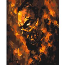 Tüzes tekintet - Számfestő készlet kereten 40x50
