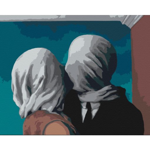 Szeretők II. - René Magritte - Számfestő készlet kereten 40x50