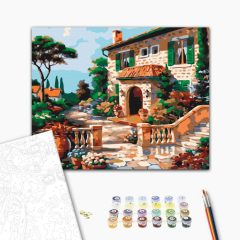 Napos utca - Számfestő készlet kereten 40x50