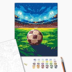   Mitten im Stadion - Malen-nach-Zahlen-Set auf Keilrahmen 40x50