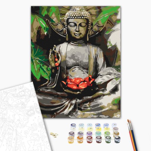 Buddha - Malen-nach-Zahlen-Set auf Keilrahmen 40x50