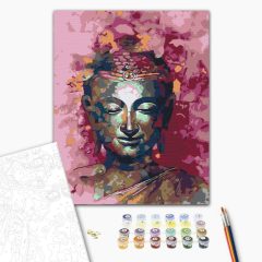 Buddha-Büste - Malen-nach-Zahlen-Set auf Keilrahmen 40x50