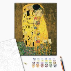 A Csók - Gustav Klimt - Számfestő készlet kereten 40x50