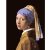   Leány gyöngy fülbevalóval - Vermeer - Számfestő készlet kereten 40x50