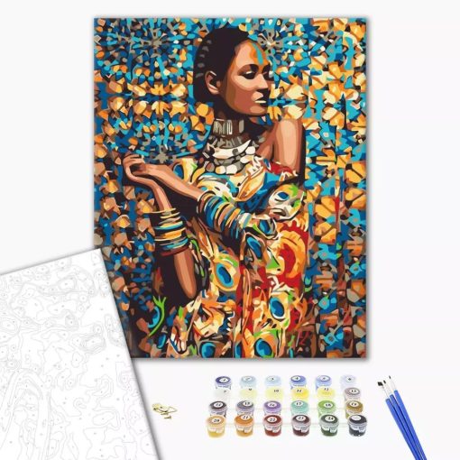 Zimbabwe hercegnője - Számfestő készet kereten 40x50