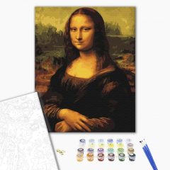   Mona Lisa - Leonardo da Vinci - Számfestő készlet kereten 40x50