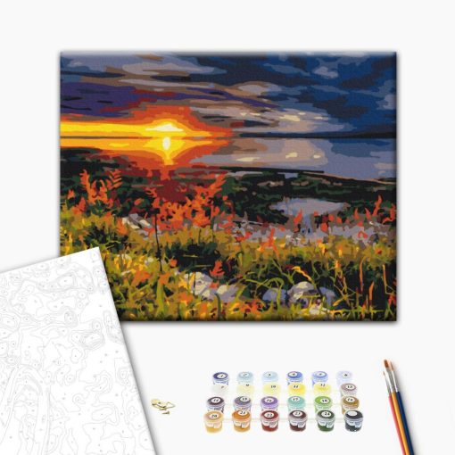 Érintetlen természet - Számfestő készlet kereten 40x50