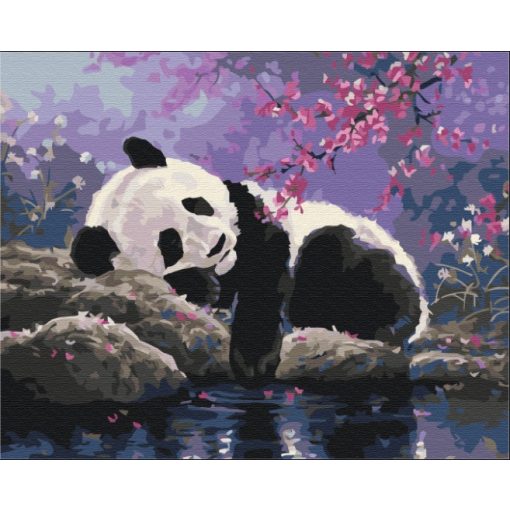 Panda álom - Számfestő készlet kereten 40x50