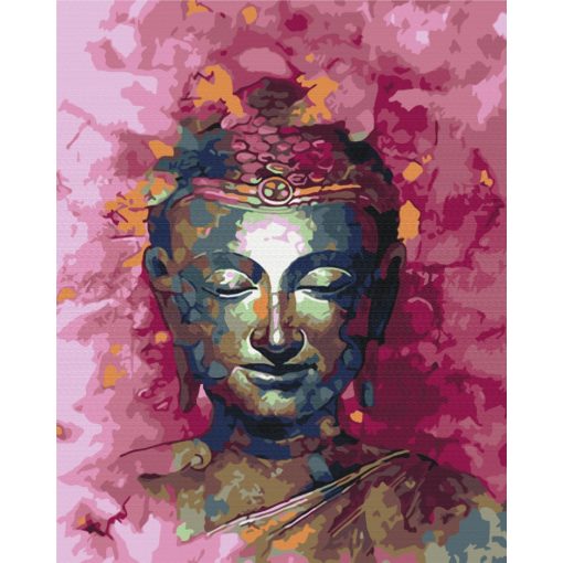 Buddha mellszobra - Számfestő készlet kereten 40x50