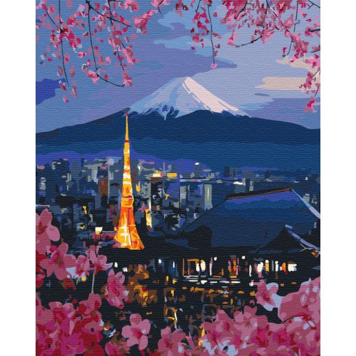 Utazás Japánban - Számfestő készlet kereten 40x50_