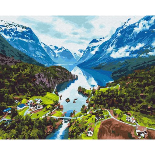 Alpok - Számfestő készlet kereten 40x50
