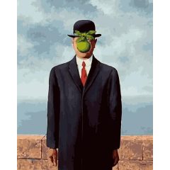   Az ember fia - René Magritte - Számfestő készlet kereten 40x50