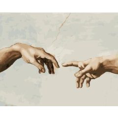   Ádám teremtése (részlet) - Michelangelo - Számfestő készlet kereten 40x50