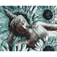 Meditáló Buddha - Számfestő készlet kereten 40x50